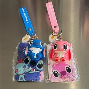 Blue and Pink Cartoon Character Keychains